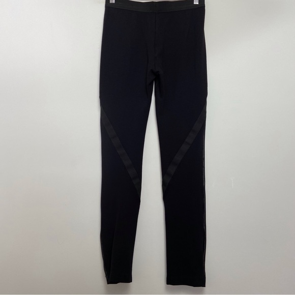 BCBGMAXAZRIA LANDYN faux Leather black pants stretchy material bikercore medium - Picture 4 of 14